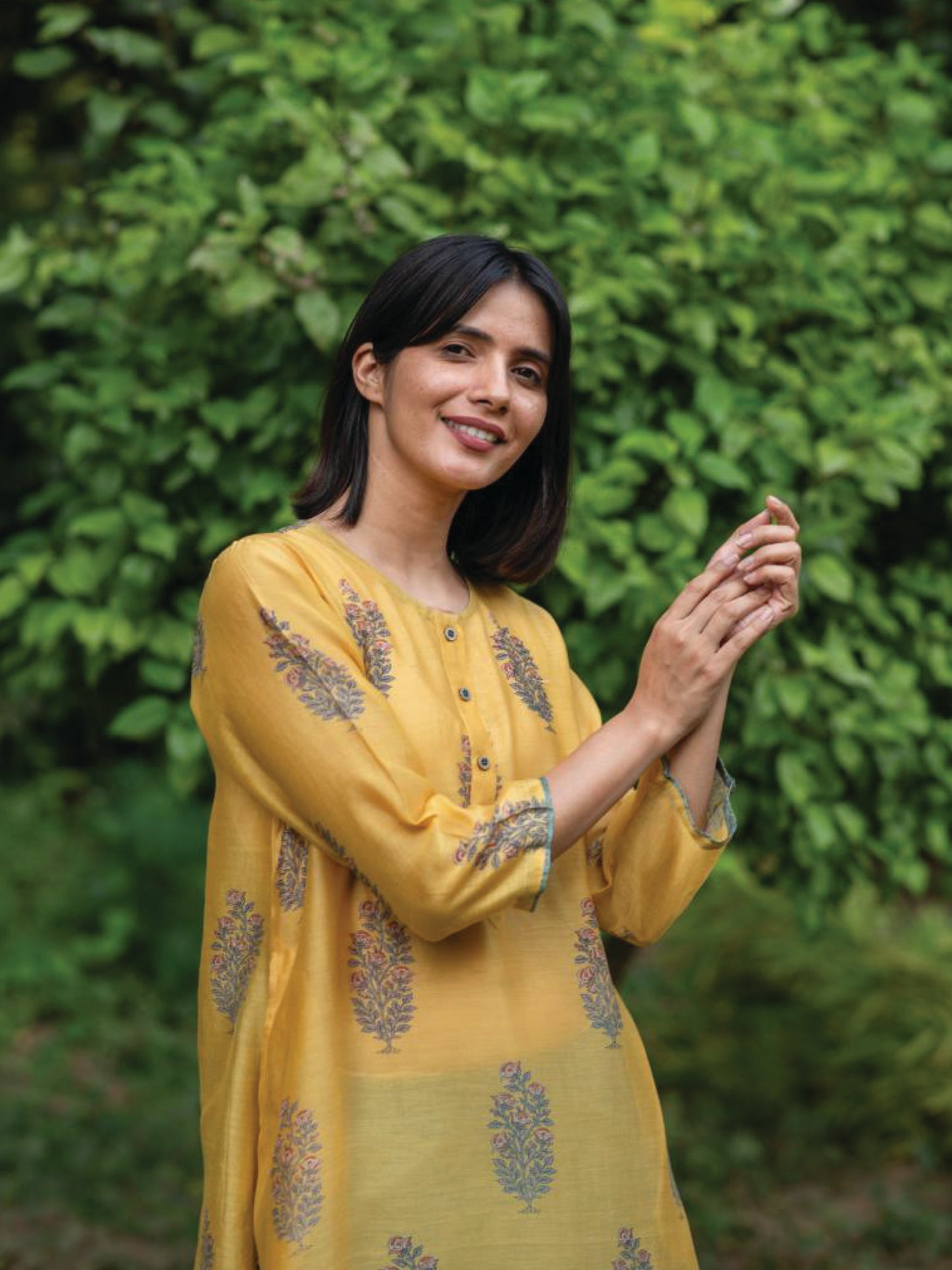 A Line Kurta  : Rosa Yellow