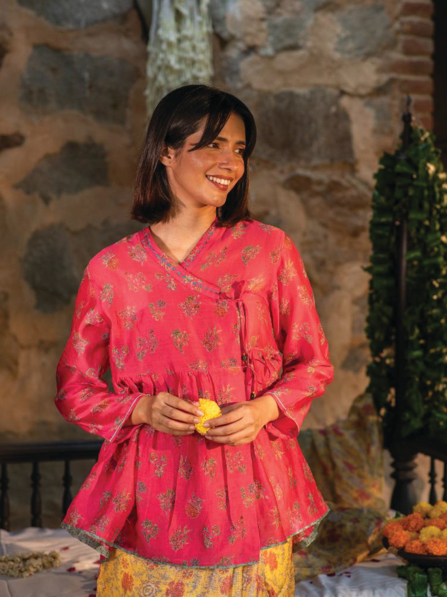 Kedia Top : Toile Rani Chanderi