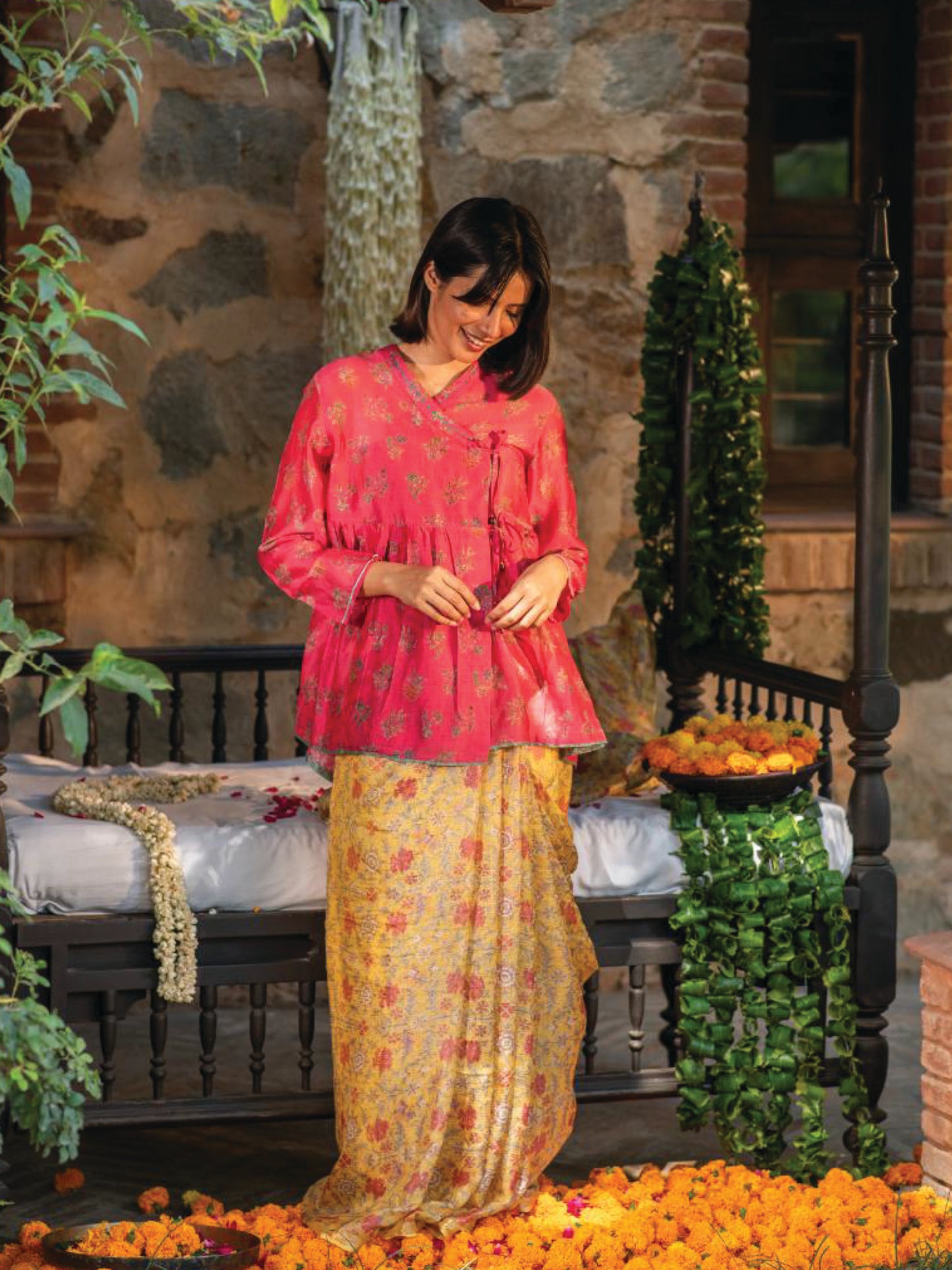 Kedia Top : Toile Rani Chanderi