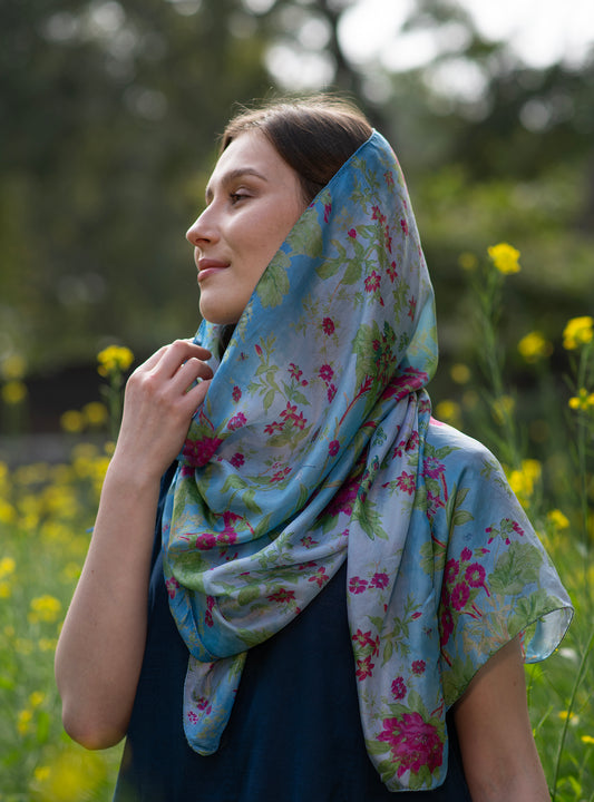 Stole Corsica	Gogo : Sapphire Tabby Silk