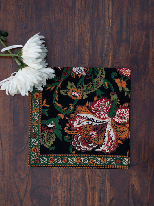 Printed Napkin : Tibet Black Sheeting