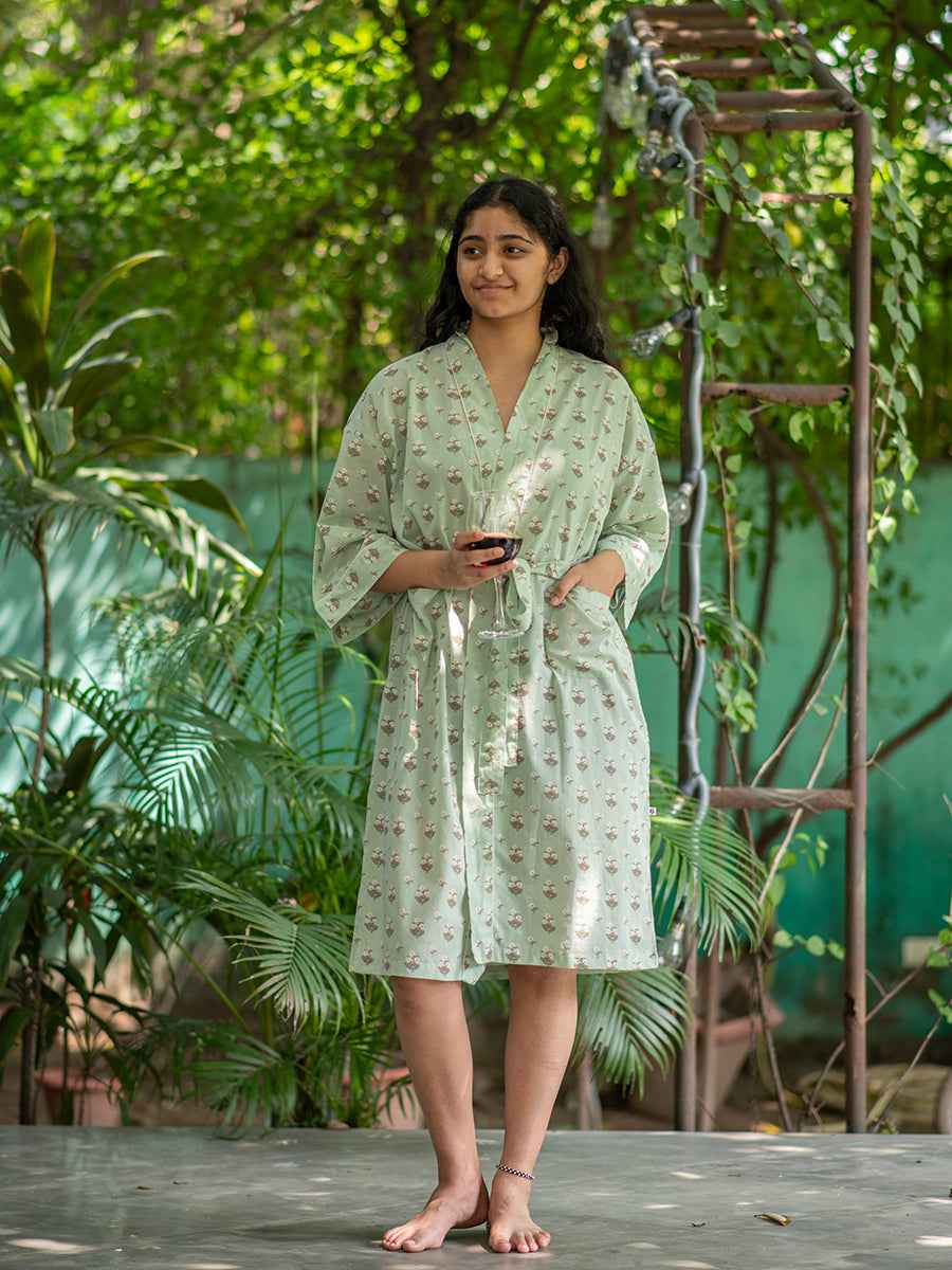 Robe : Chanderi Mint Voile